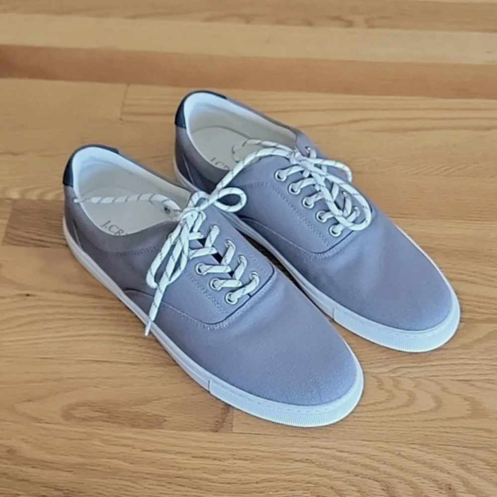 J.CREW Gray Canvas Lace Up Shoe